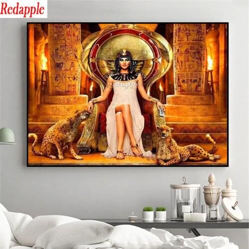 Full drill square Crystal Painting Egyptian queen, Cleopatra,beauty Diamond Embroidery Full round 5d Diy diamond painting Mosaic