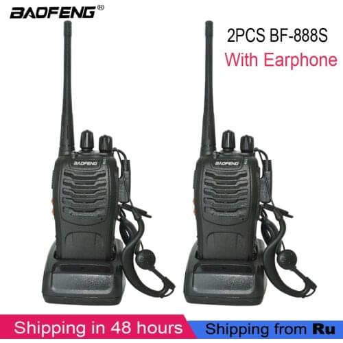 2 PCS Baofeng BF-888S Walkie Talkie bf 888s 5W Two-way radio Portable CB Radio UHF 400-470MHz 16CH Professional taklie walkie
