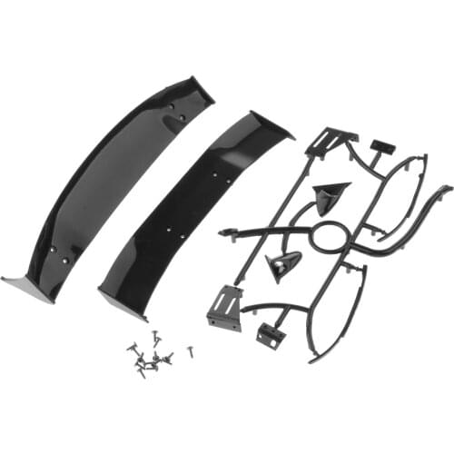RC Body Spoiler Wing/Rearview Mirror/Windshield Wiper Kit for 1/10 Cars Hsp Redcat Hpi