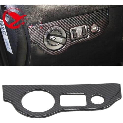 ABS Car Headlight Switch Button Frame Cover Trim Fit for Dodge Challenger 2015-2019