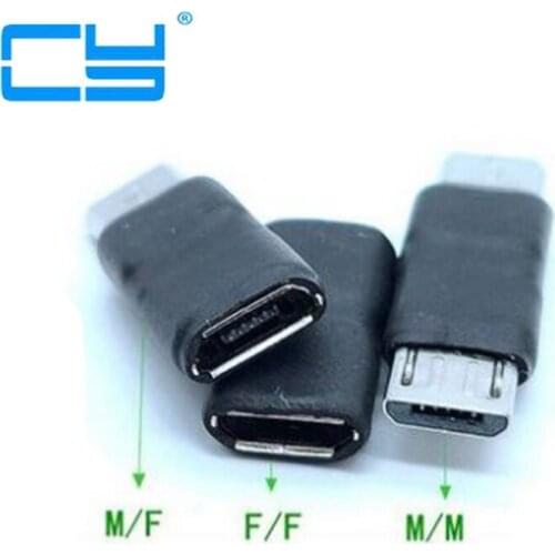 DIY Micro USB Female to Micro USB Male Adapter Connector L Shaped Micro USB Male to Female Converter