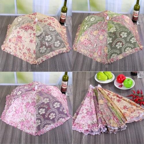 Foldable Kitchen Food Cover Tent Umbrella Outdoor Camp Cake Cover Lace Mesh Net