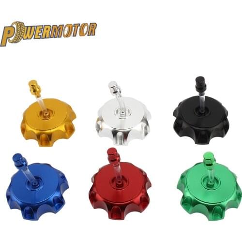Universal Motorcycle Aluminum Gas Fuel Gas Fuel Tank Cap Breather Vent Replacement Lid For 90 110 125CC Dirt Bike Pit Pro ATV
