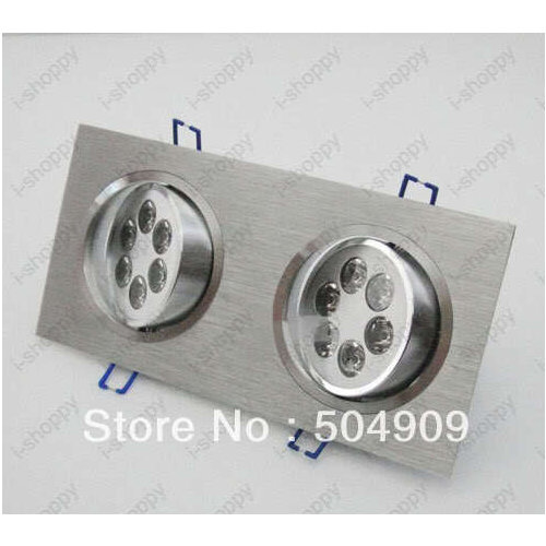 Dimmable 12W(2*6W) 12-LED Dual-Head Recessed Ceiling Cabinet Light Fixture Downlight/Spotlight Bulb Lamp Rectangle AC 110V/220V