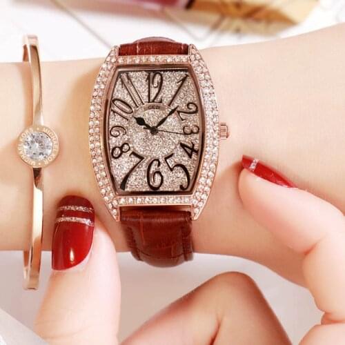 Relogio feminino GEDI Fashion Unique Square Design Watch Top Brand Luxury Rhinestone Women Quartz Wristwatch bayan kol saati