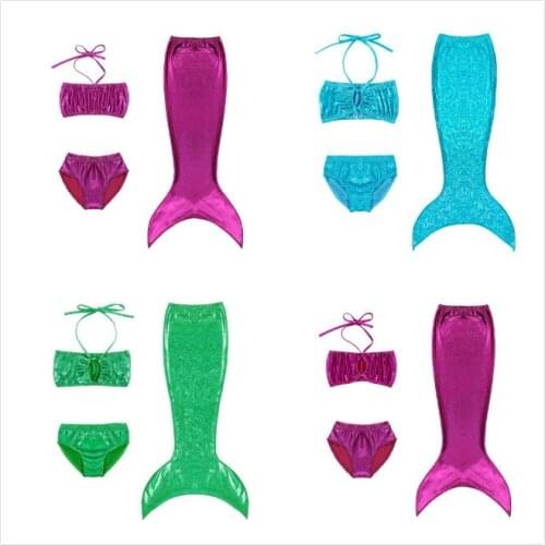 3-10Y Baby Girls Romantic Mysterious Hotpink Mermaid Swimwear Mermaid Tail Adjustable Belt Mermaid Swimsuit Bathing Suit Costume