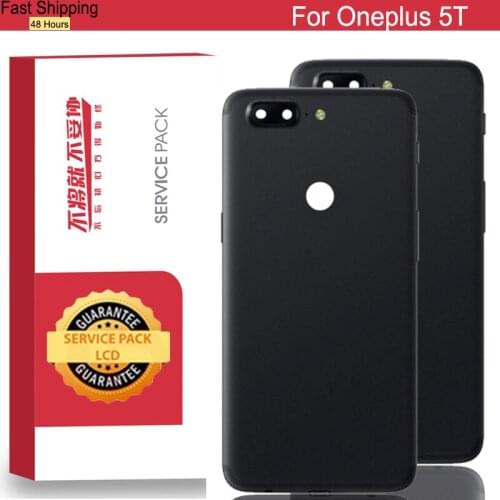 100% Original Back Housing for Oneplus 5T Back Cover Battery Glass for One Plus 5T Door Rear Case with Logo