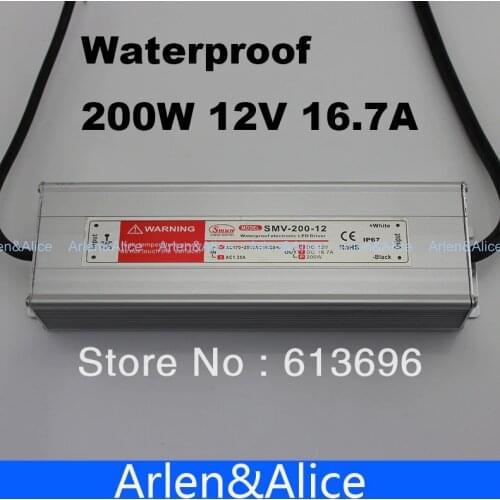200W 12V 16.7A Waterproof outdoor Single Output Switching power supply for LED light
