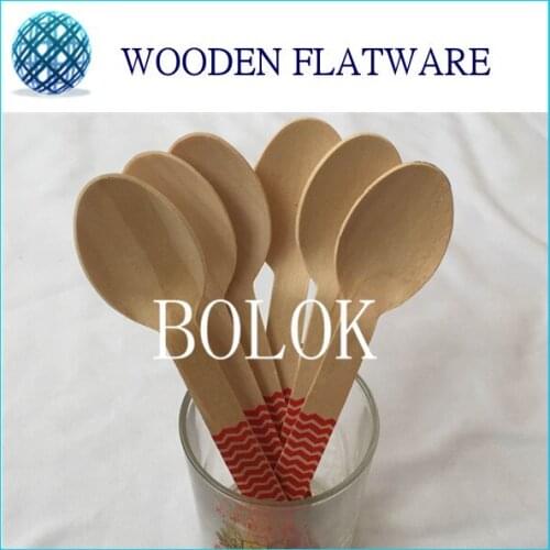 2000pcs/lot 14CM Colored Disposable Wooden Handpainted Spoon food spoon