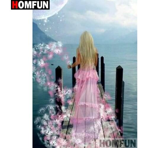 HOMFUN Full Square/Round Drill 5D DIY Diamond Painting "Beauty character" Embroidery Cross Stitch 3D Home Decor Gift A11808