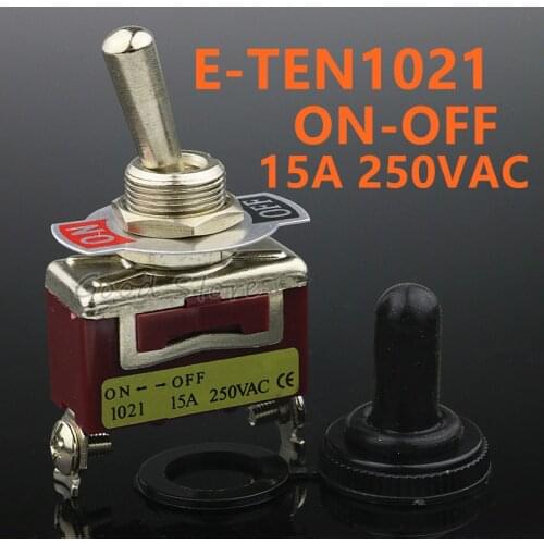 Free Shipping 1PCS E-TEN1021 15A 250VAC 2PIN ON-OFF1 Toggle switch Rocker switch The power switch micro switch brown