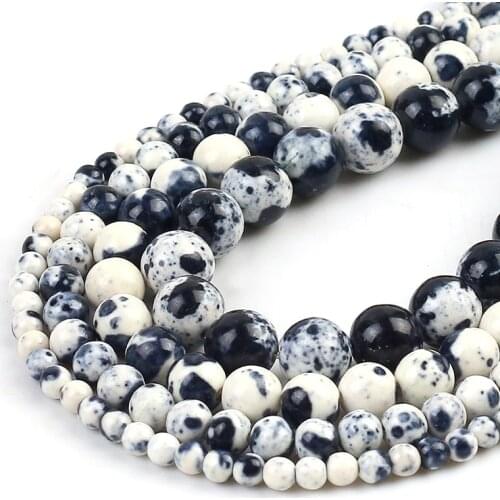 Black White Colorful Rain Jaspers Round Beads Natural Loose Stone Beads For DIY Jewelry Making 4/6/8/10/12mm Bracelet 15