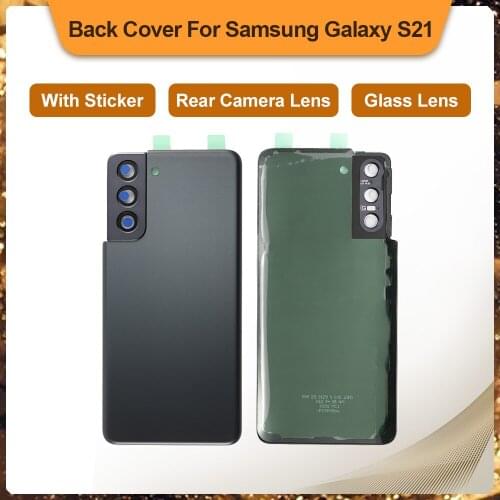 Case For SAMSUNG Galaxy S21 SM-G990F SM-G990F/DS Glass Back Battery Housing Repair Cover Rear Door Case Replacement
