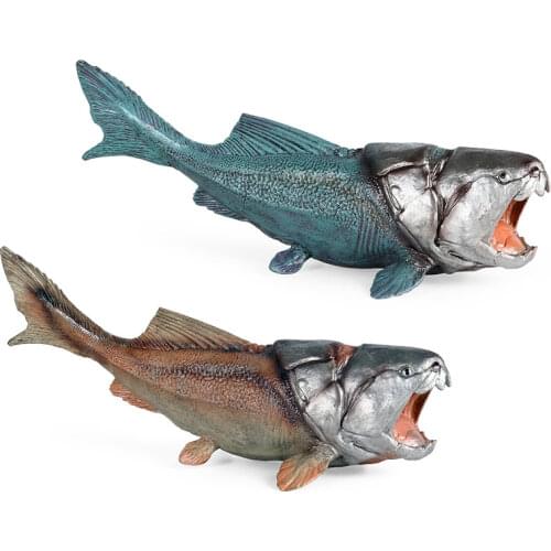 Childrens Simulation Toy Jurassic Prehistoric Marine Life Carcass Fish Dengs Fish PVC Movable Doll Animal Model Kid Toys Gifts