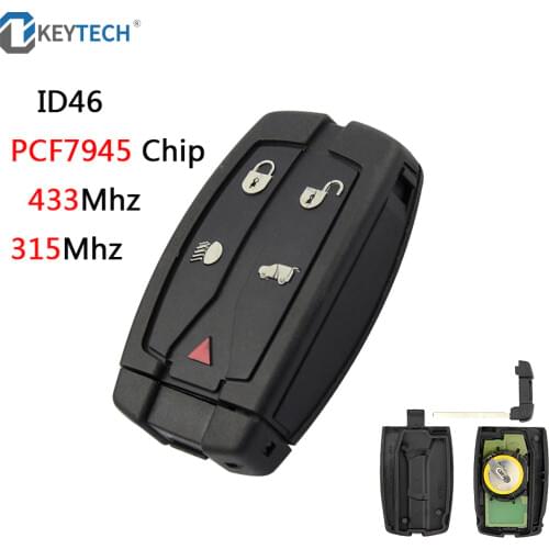OkeyTech Remote Key With Insert Blank Blade 315/433Mhz ID46 PCF7945 Chip For Land Rover Freelander 2 LR2 Sport Smart Key Card
