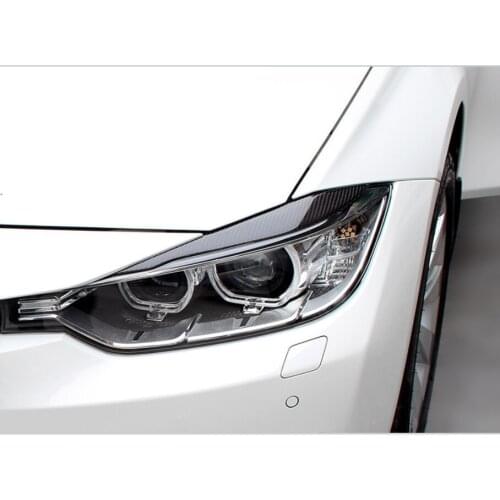 For BMW 3 Series 5 Series 2005-2017 carbon fiber headlight eyebrows, headlight decoration bright strips Car Accessories