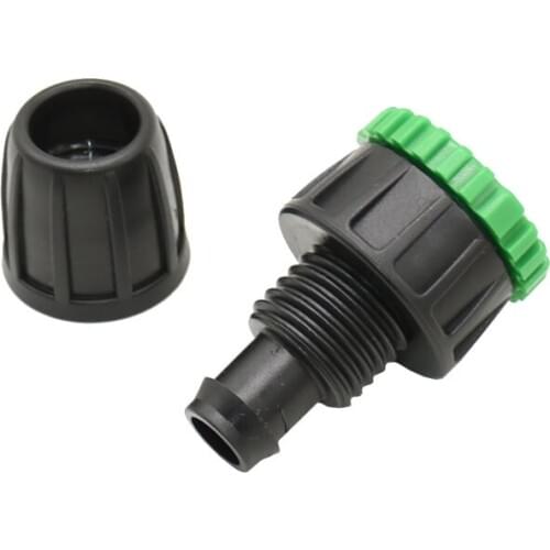 Female 1/2 3/4 to 16mm Garden hose barbed connector 1/2 hose watering tap irrigation connector For 16mm hose 25 pcs