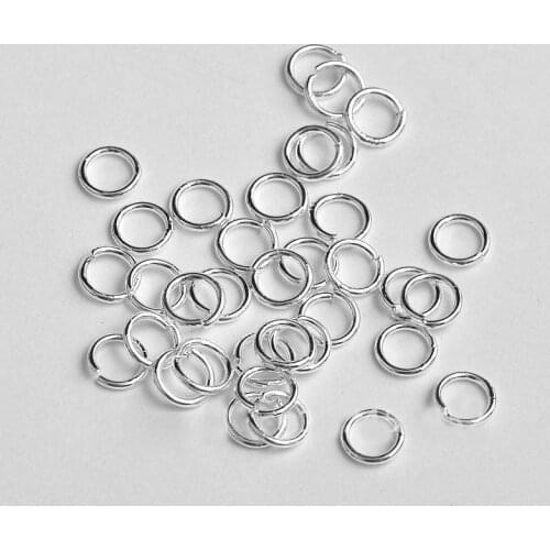 3-4-5-6-7-8-9MM 200pcs Silver Open Jump Ring Silver Components DIY Jewelry 925 Sterling Silver findings opening rings