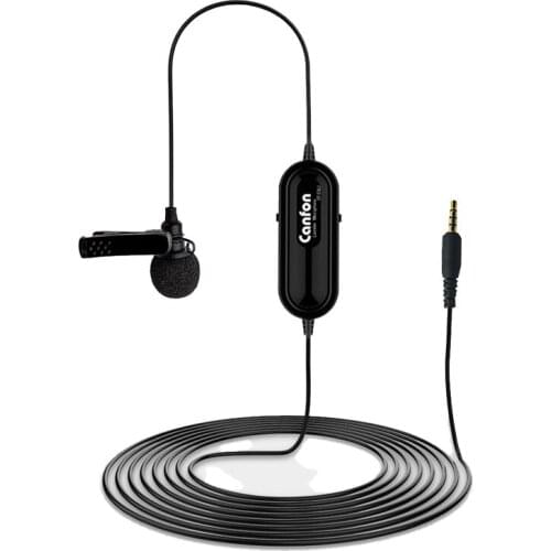 Canfon Omnidirectional Condenser Lavalier Microphone for DSLR Camera, Smartphone, Pad, PC, Laptop, Computer Recording(6M)