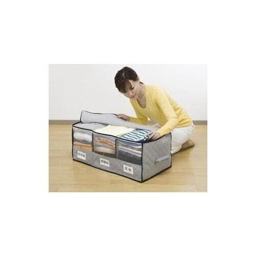 Storage Box Received Box Big Bamboo charcoal with Windows classification 3 case clothing finishing box Free shipping