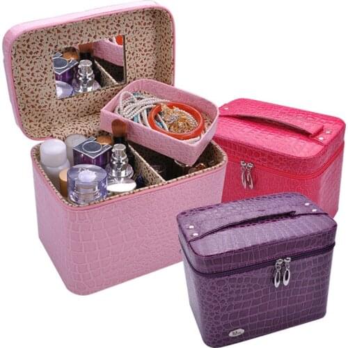 Makeup Bag Girl Heart Simple Internet Celebrity Waterproof Large Capacity Portable Storage Portable Box jewelry organizer