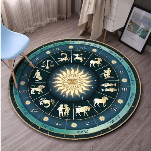 Round Rug Soft Ethnic Rugs For Living Room Bedroom Carpet Non-Slip Chair Mats Floor Mat Kids Room Area Rug tapis chambre enfant