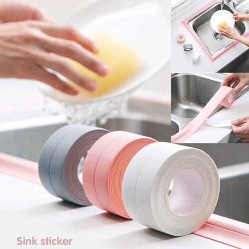 3.2 Meters Bathroom Sink Bath Sealing Strip Mould Proof Tape PVC Self adhesive Waterproof Wall Sticker Plaster for Kitchen Tool