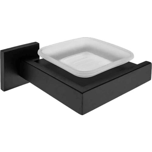 Soap Dish Wall Mounted Space Saving Square Practical Ground Kitchen Soap Holder Stainless Steel Rest Room Bathroom Soap Box