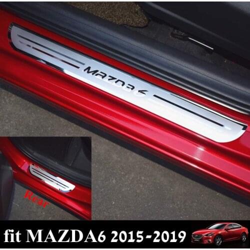 For MAZDA6 2020 Car Stainless Steel Door Sills Scuff Plate for MAZDA6 2015-2020