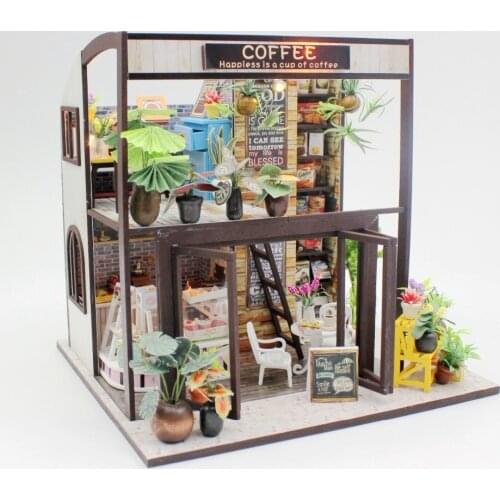 New Furniture Diy Doll House Wooden Miniature Doll Houses Furniture Kit Box Puzzle Assemble Dollhouse Toys For Children Gifts