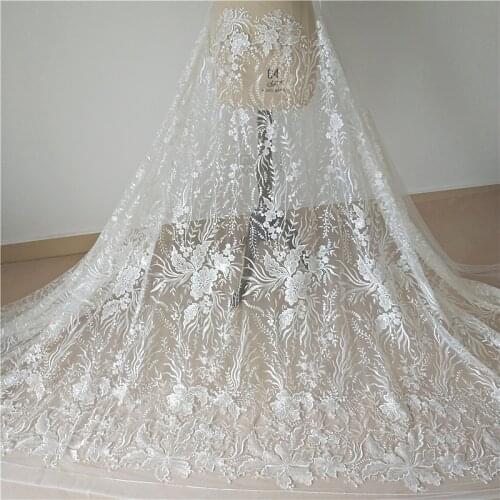 New embroidery Nigeria flower special fabric lace fabric for dress