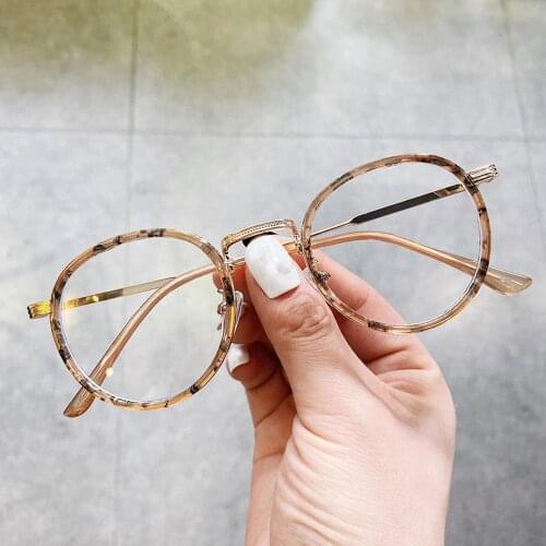 Anti Blue Light Small Round Frame Eyeglasses TR90 Optical Glasses Frame Computer Glasses Retro Eyewear For Student Office Home
