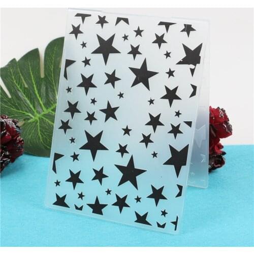 Star Plastic Embossing Folder Scrapbooking Paper Card Making Craft Template DIY Photo Album Decor