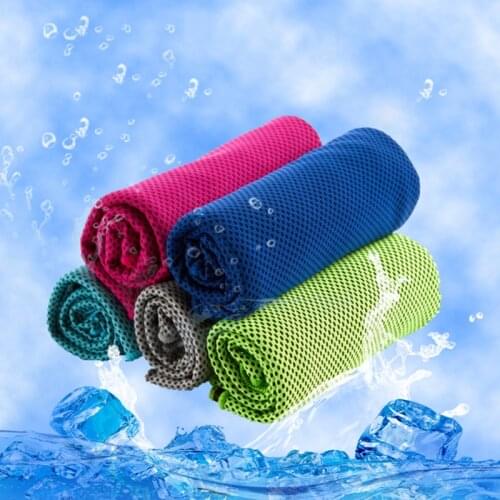 New Rapid Ice Cooling Enduring Chilling Towel Microfiber Quick-Dry Sport Fitness Towels for Yoga Gym Running Exercise Training