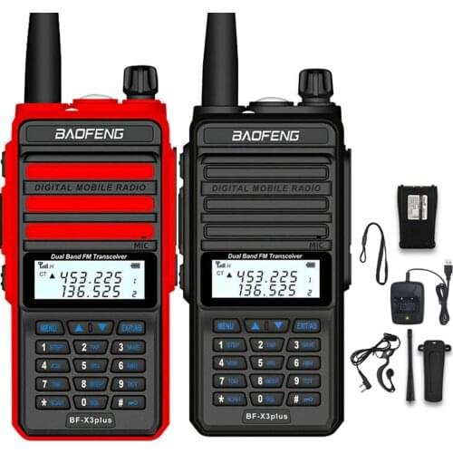18W Walkie-talkies Long Distance Radios High-power Triple Frequency Dual Transmitter Dual Display Portable Ham Radio