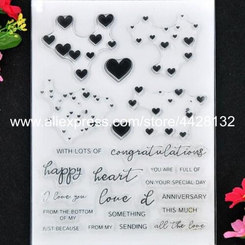 Heart Congratulations Love You Anniversary Just Because Scrapbook photo cards rubber stamp clear stamp transparent stamp 9061821