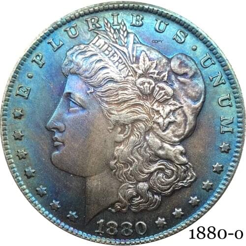 United States Of America 1880 O Morgan One Dollar US Coin Liberty Cupronickel Silver Plated In God We Trust Copy Coin