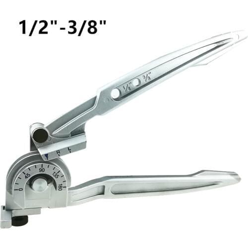 YIKODA 2 in 1 Pipe Bender Pipe and Tube Bending Machine 0-180 Degrees Inch 1/2" 3/8" Pipe Bending Manual Machine Tools