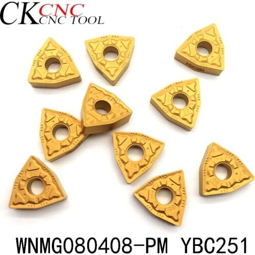 WNMG080408-PM YBC251 cemented carbide insert External Turning Tools CNC Lathe cutter Tools WNMG432 Cutting tools