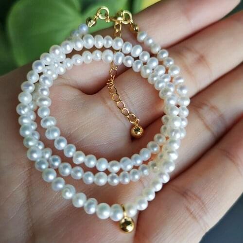 Pearl Necklaces For Women 3-4mm Mini Freshwater Pearl Choker Necklace Collier Femme High Quality Wedding Jewelry Accessories