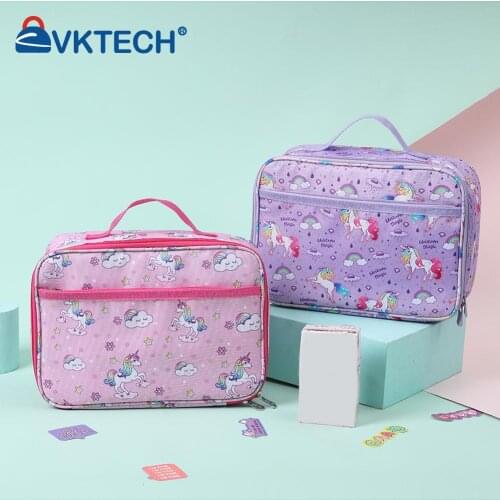 Women Fashion Cartoon Pattern Printing Insulation Shopping Lunch Bag Ladies Casual Outdoor Picnic Tote Handbags