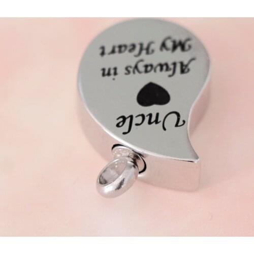 Women Men Unisex Stainless Steel Urn Necklace Pendant Cremation Ashes Keepsake Memorial Jewelry for Family Members