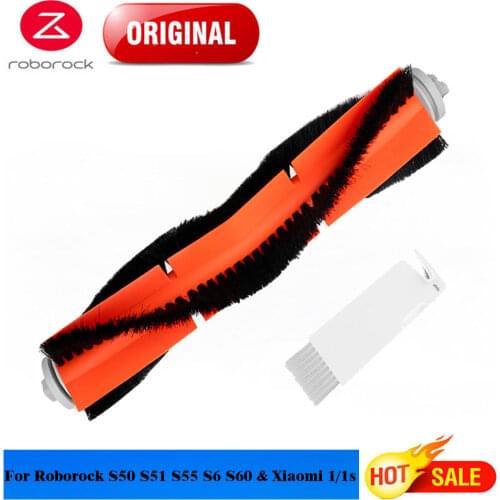 Original Xiaomi Replacement Parts Kit Roller Main Brush 2pcs For Mijia1S Xiaowa Roborock S50 S6 S65 S4 E25 Robot Vacuum Cleaner