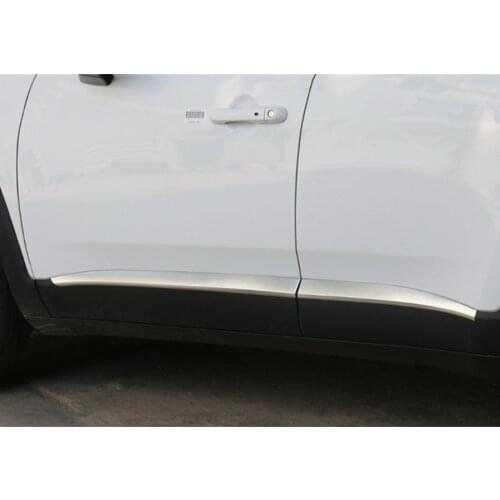 For Jeep Renegade 2015 2016 Chrome ABS 4Pc Car Styling Exterior Door Side Body Protection Trim Decor Strips Sticker