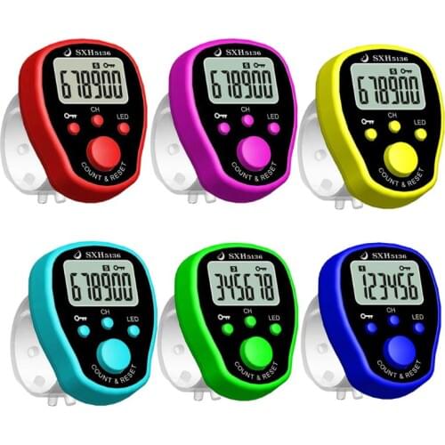 5 Channel Finger Counter LCD Electronic Digital Chanting Counters Tally Counter