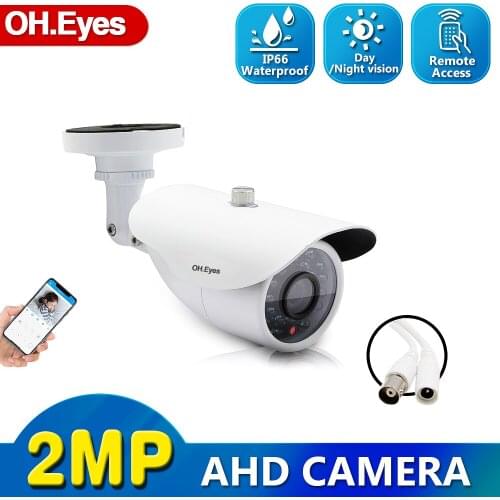 OH.eyes 2MP AHD Camera Security Video Surveillance Indoor Outdoor Bullet Camera Waterproof HD CCTV Camera 1080P Day Night Vision