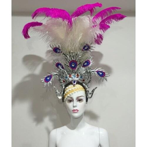 Latin dance Samba accessories Fashion exquisite headdress feathers Delicate dance shows accessories Samba clothing