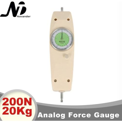 Analog Force Gauge Push and Pull Testing Meter 200N 20Kg Dynamometer Dial Force Tester