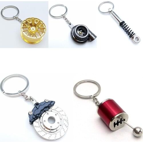 Auto Parts Pendant Hub Shock Absorber Brake Caliper Key Chain Backpack Travel Metal Pendant Male and Female Fashion Pendant