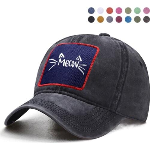Animal Cat Baseball Cap Dad Solid Trucker Snapback Casquette Hat Woman Berets Ponytail Bone Caps Gorras Boinas Sunscreen Hats